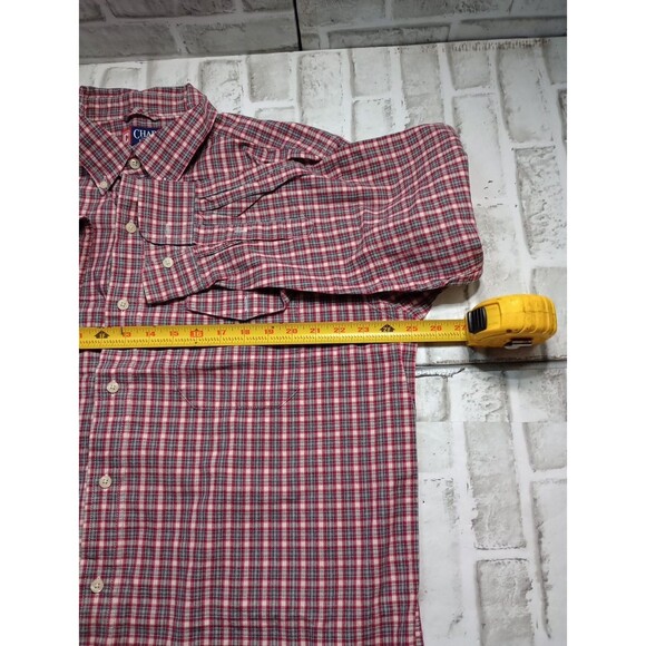 Chaps Shirt Mens XL Red Gray Button Up Long Sleeve Casual Men Est 1978 - Picture 4 of 10